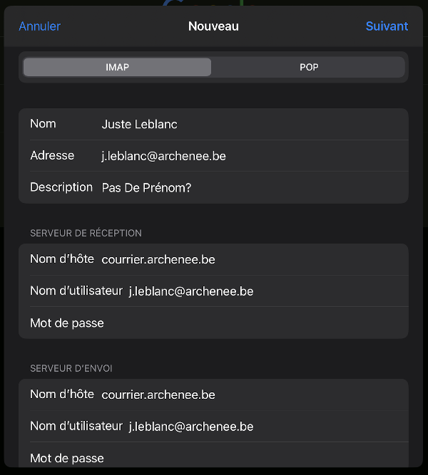 Configuration serveur