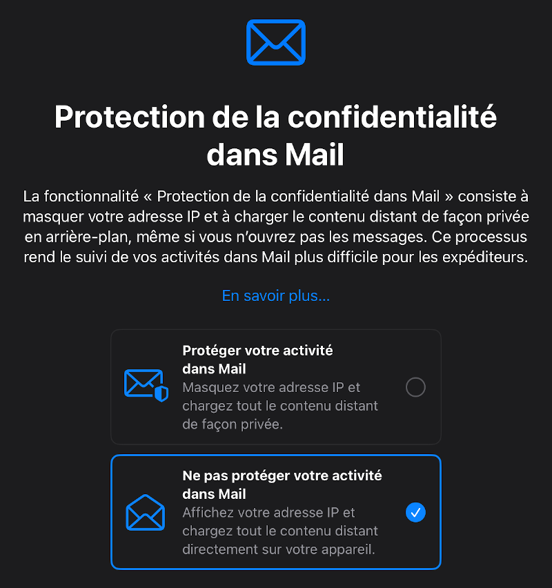 Confidentialité ou pas