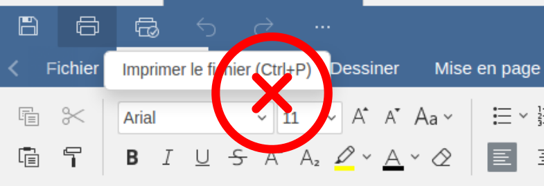 Ne plus passer par Fichier > Imprimer
