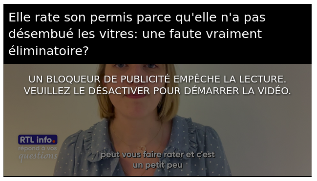 Désactivez le bloqueur de pub pour voir la vidéo